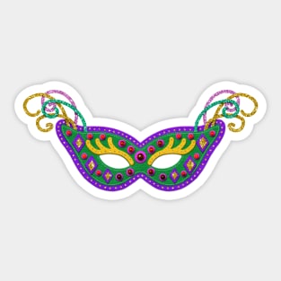 Felt Style Mardi Gras Mask | Cherie's Art(c)2022 Sticker